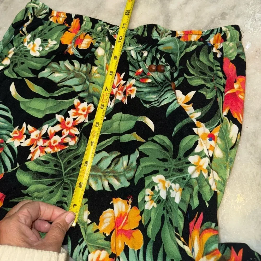Christian Siriano Vibrant Tropical Print Palazzo Wide-Leg Pants Size Small - Picture 8 of 10
